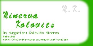 minerva kolovits business card